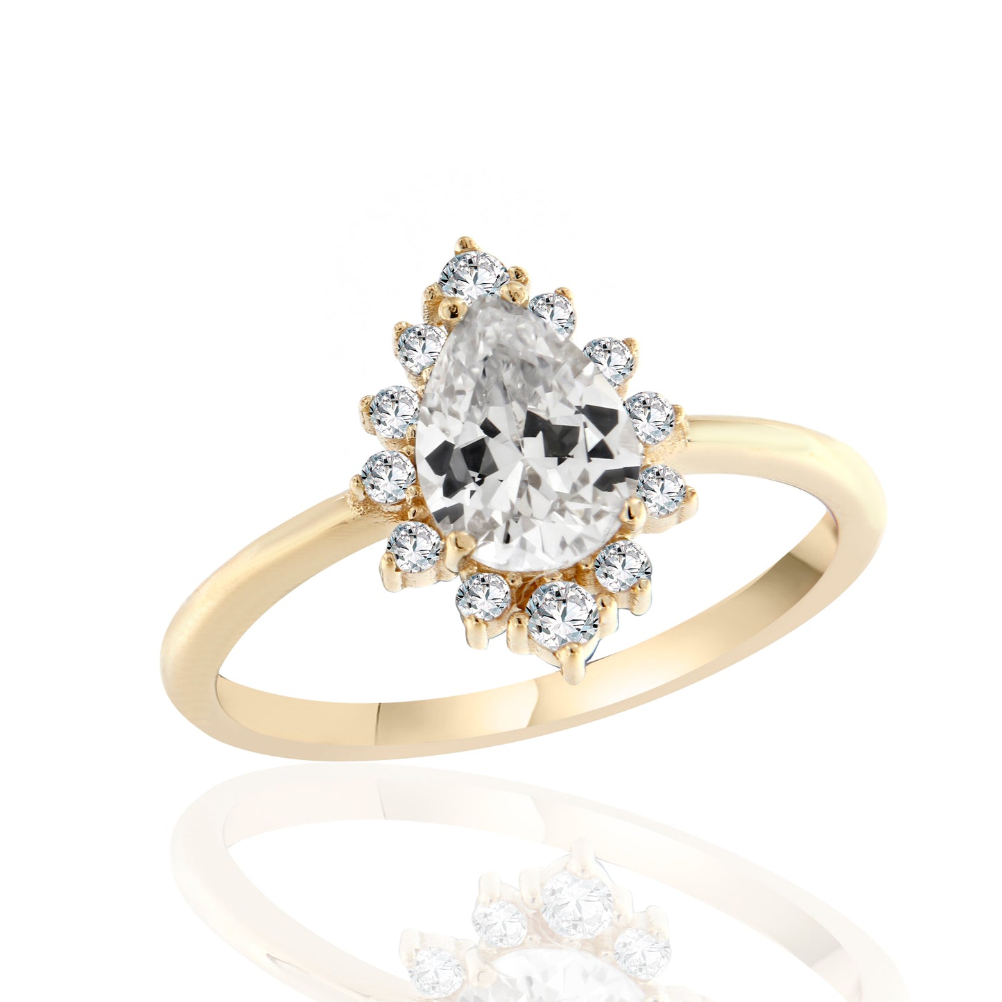 Δαχτυλίδι Αραιή Ροζέτα Δάκρυ