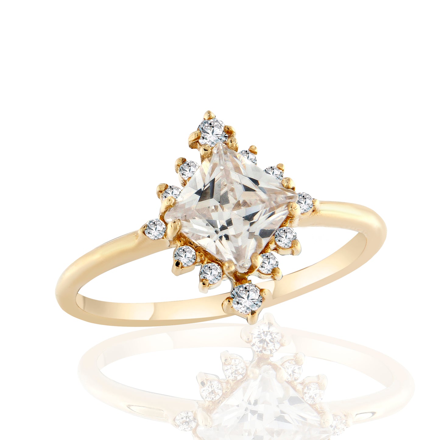 Δαχτυλίδι Αραιή Ροζέτα Καρέ