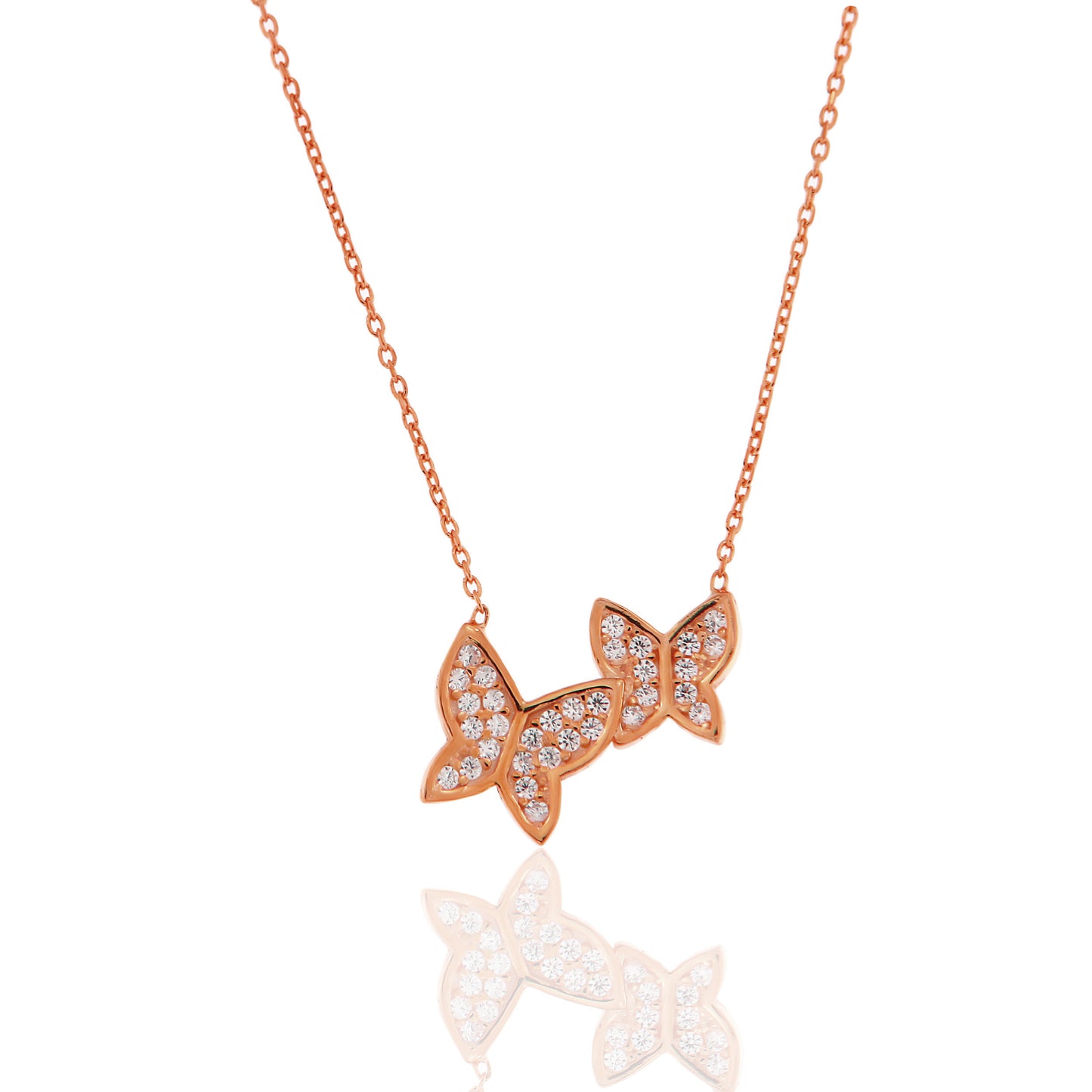 Κολιέ Διπλές Πεταλούδες