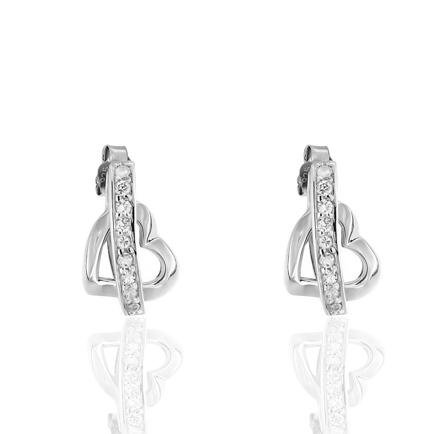 Σκουλαρίκια Τρισδιάστατη Καρδιά