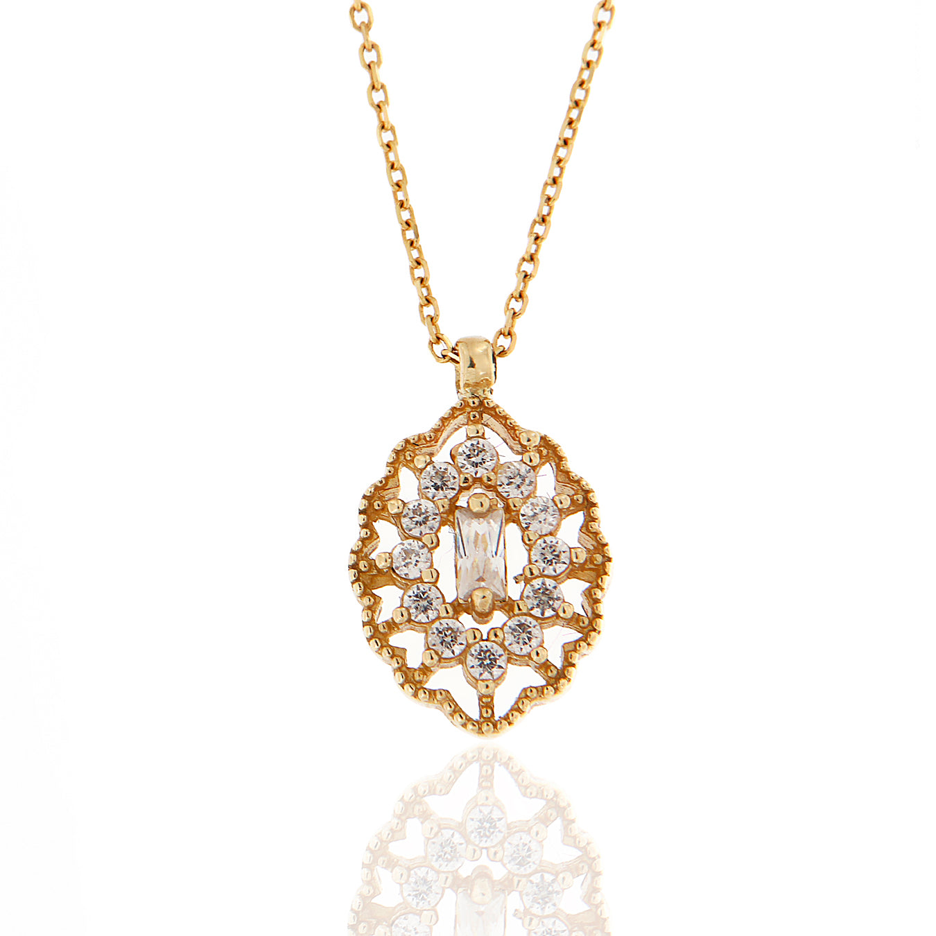 Μενταγιόν Vintage Δαντελωτή Μπαγιέτα