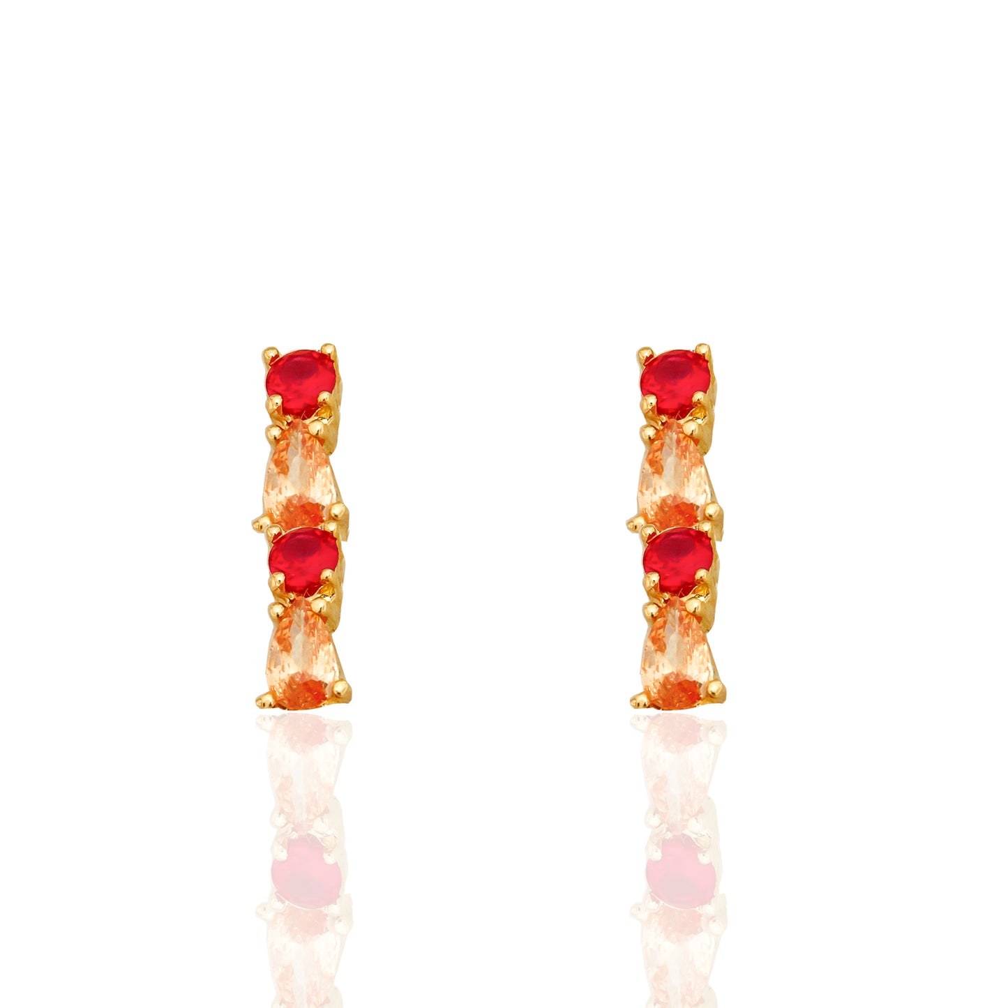 Σκουλαρίκια Πετράτοι Κρίκοι