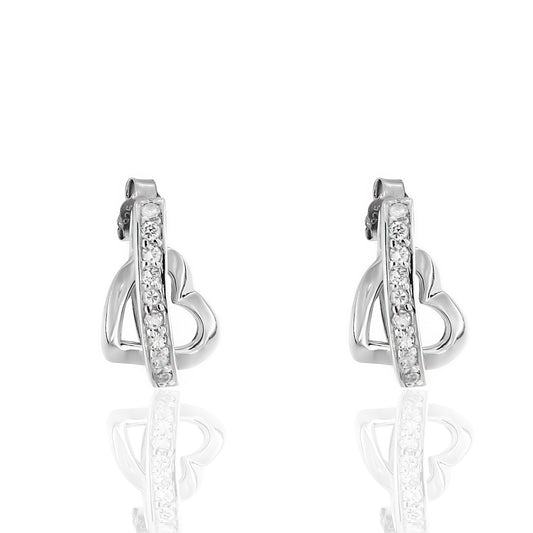 Σκουλαρίκια Τρισδιάστατη Καρδιά